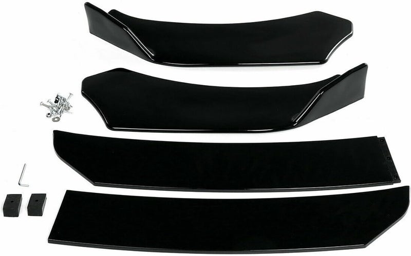 Propartauto Universal Round Front Bumper Lip Body Kit Spoiler for Honda Civi BMW Audi Benz Mazda Strut Rod Tie Support Bars 8"-11" - Image 3